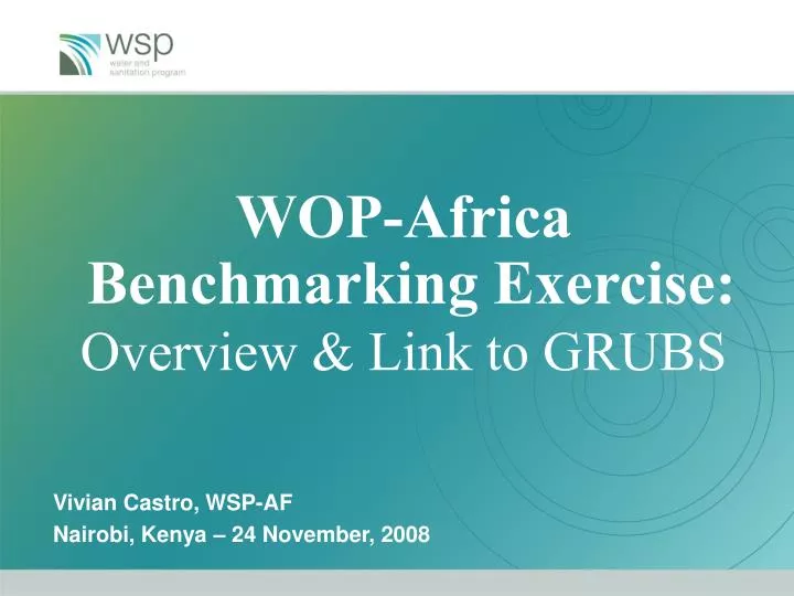 wop africa benchmarking exercise overview link to grubs