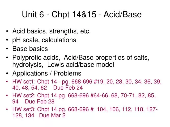 unit 6 chpt 14 15 acid base