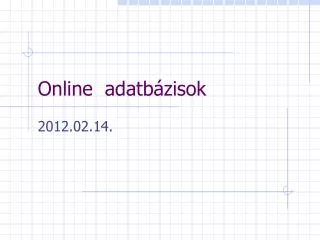 online adatb zisok