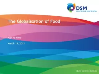 The Globalisation of Food