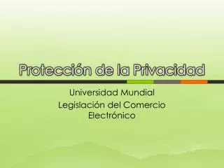 protecci n de la privacidad