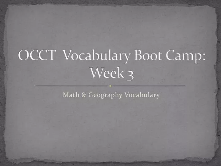occt vocabulary boot camp week 3