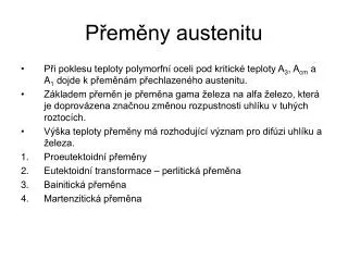 p em ny austenitu