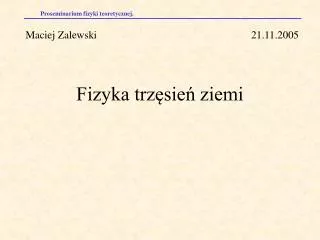 fizyka trz sie ziemi