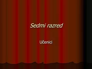 sedmi razred