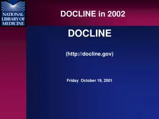 DOCLINE in 2002