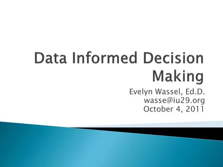 data informed decision making