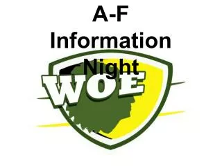 A-F Information Night