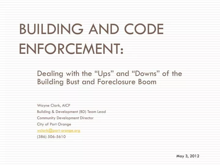 building and code enforcement