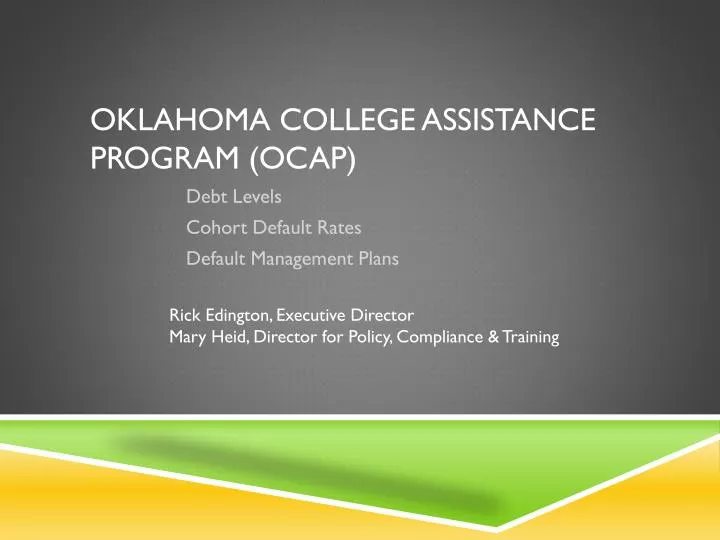 oklahoma college assistance program ocap