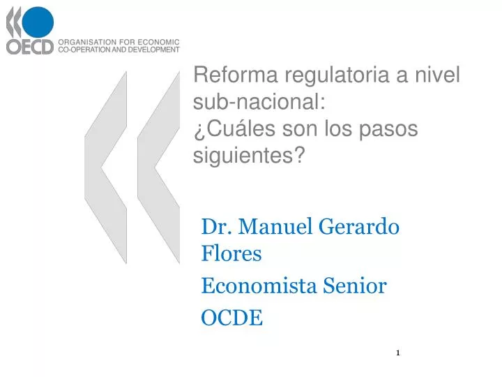reforma regulatoria a nivel sub nacional cu les son los pasos siguientes