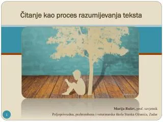 itanje kao proces razumijevanja teksta