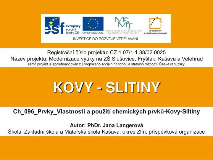 kovy slitiny