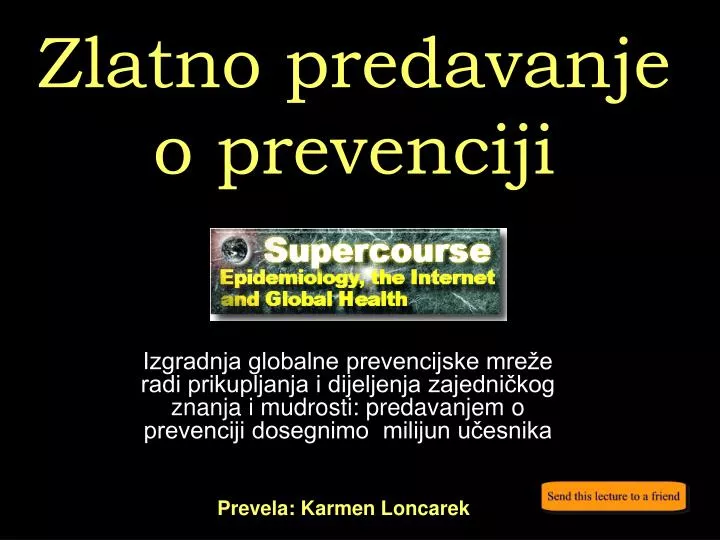 zlatno predavanje o prevenciji