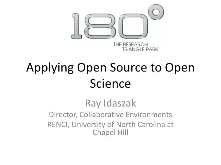 applying open source to open science