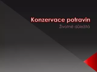 konzervace potravin