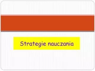 strategie nauczania