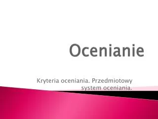 ocenianie