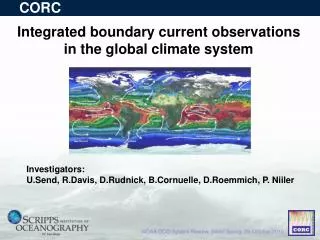 Integrated boundary current observations in the global climate system