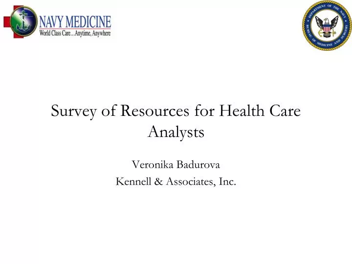 survey of resources for health care analysts