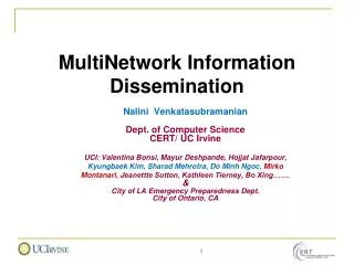 MultiNetwork Information Dissemination