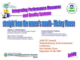 Integrating Performance Measures and Quality Systems