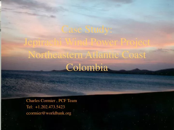 case study jepirachi wind power project northeastern atlantic coast colombia