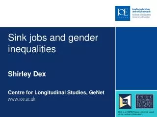 Sink jobs and gender inequalities