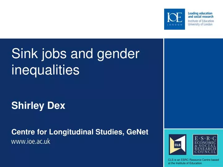 sink jobs and gender inequalities
