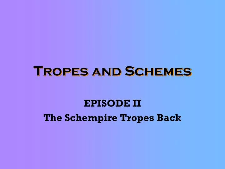 tropes and schemes