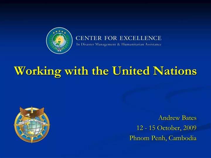working with the united nations