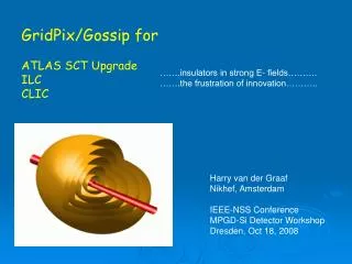 GridPix/Gossip for ATLAS SCT Upgrade ILC CLIC