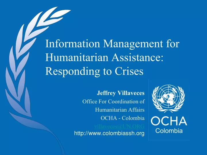 information management for humanitarian assistance responding to crises