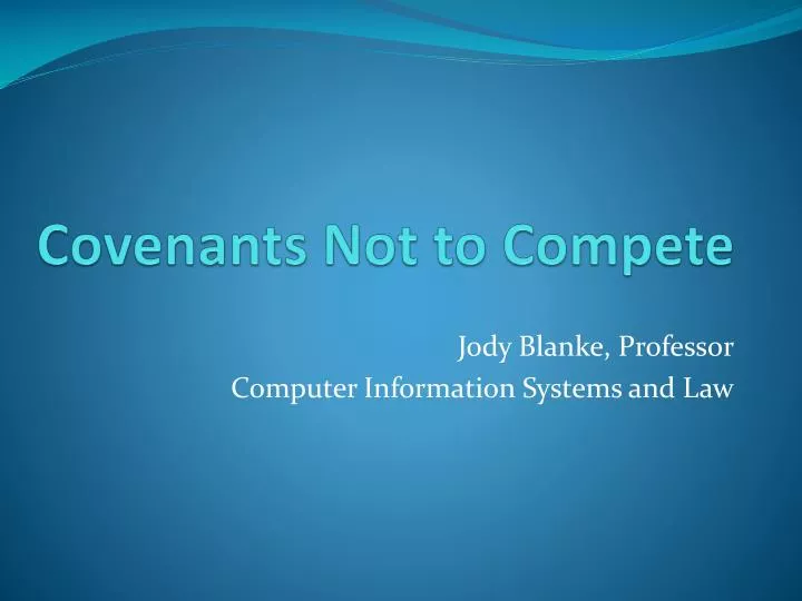 covenants not to compete