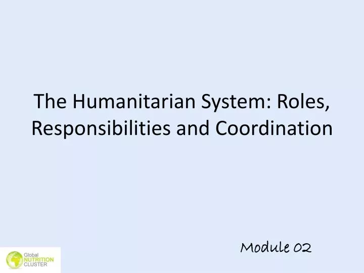 the humanitarian system roles responsibilities and coordination