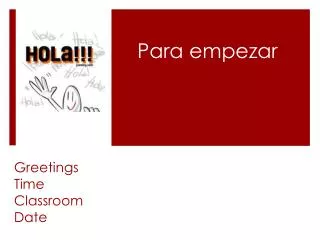para empezar