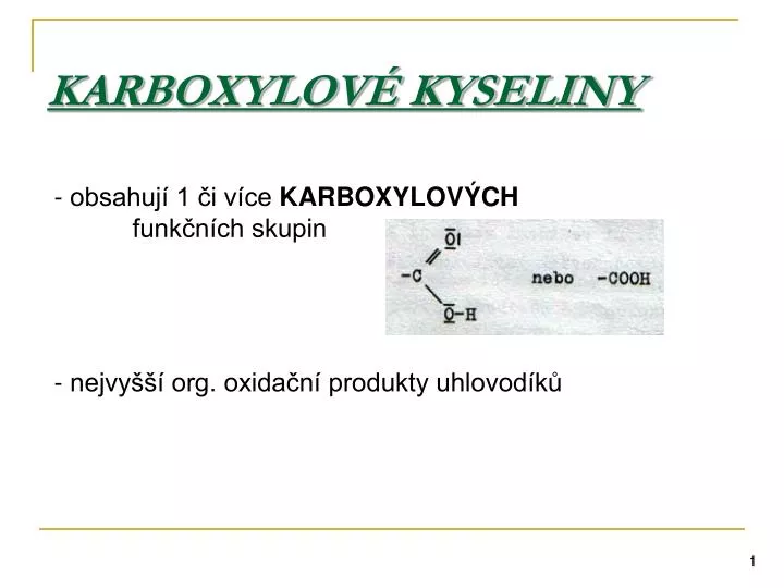 karboxylov kyseliny