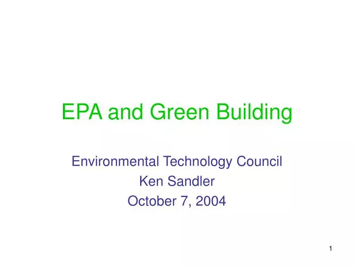 epa and green building