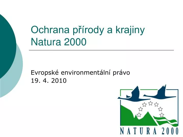 ochrana p rody a krajiny natura 2000