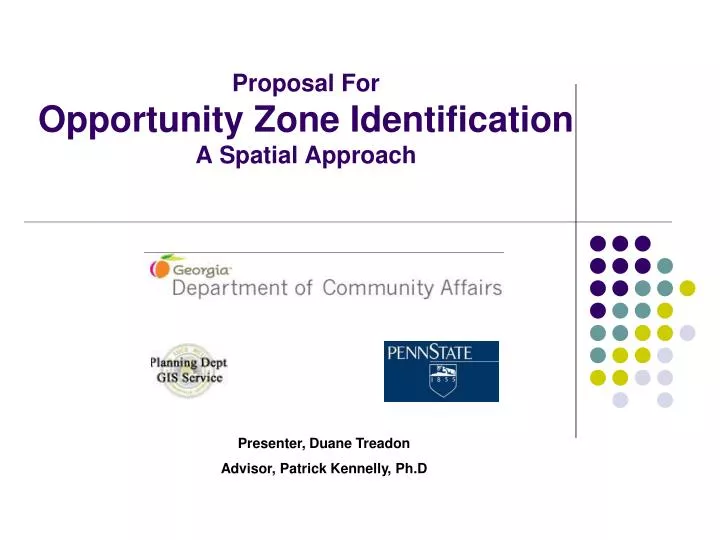 proposal for opportunity zone identification a spatial approach