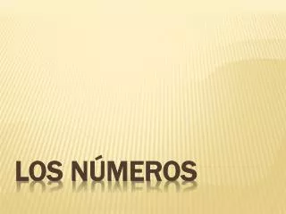los n meros