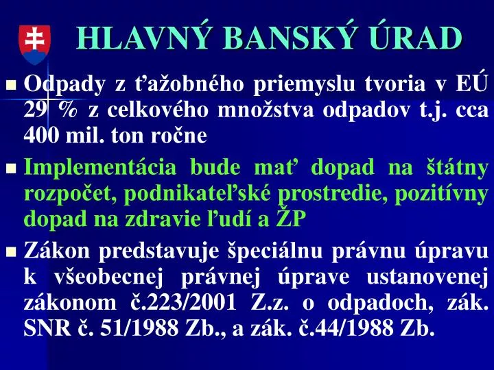 hlavn bansk rad