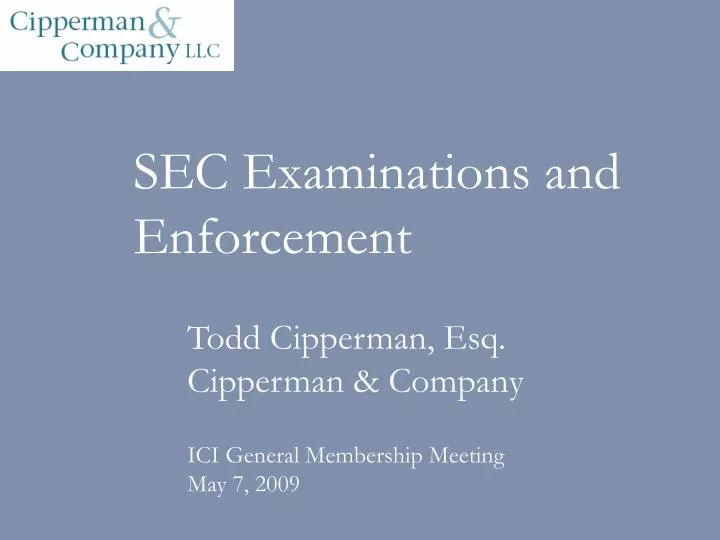 sec examinations and enforcement