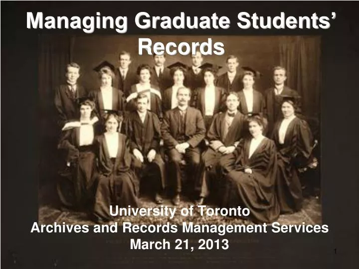 managing graduate students records
