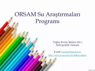 orsam su ara t rmalar program