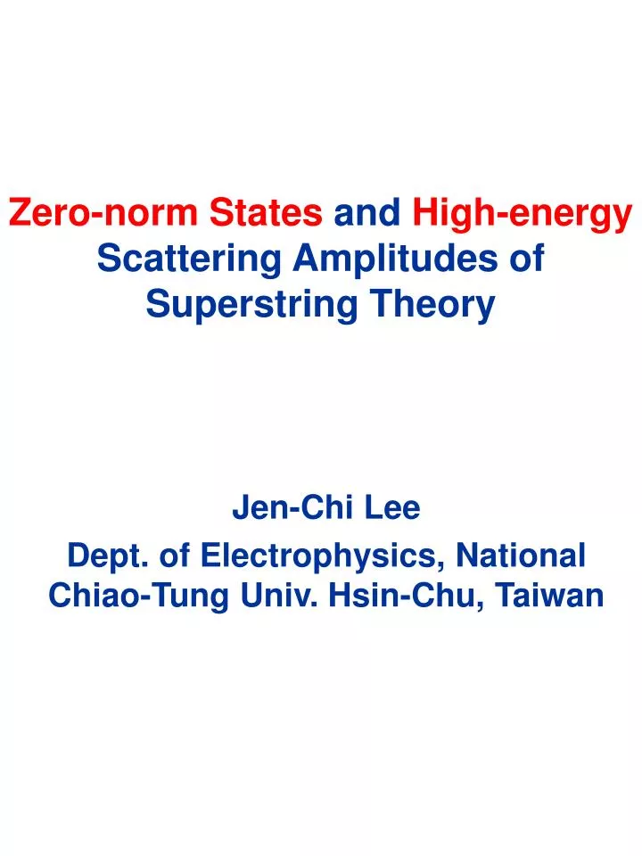zero norm states and high energy scattering amplitudes of superstring theory