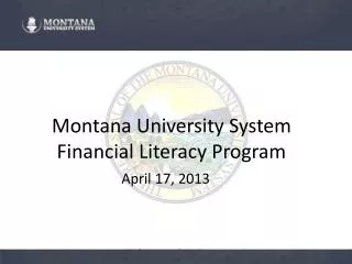 Montana University System Financial Literacy Program
