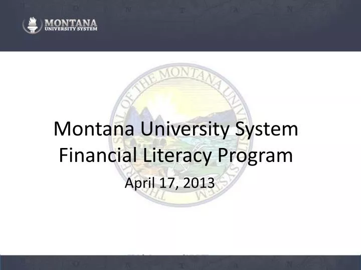 montana university system financial literacy program
