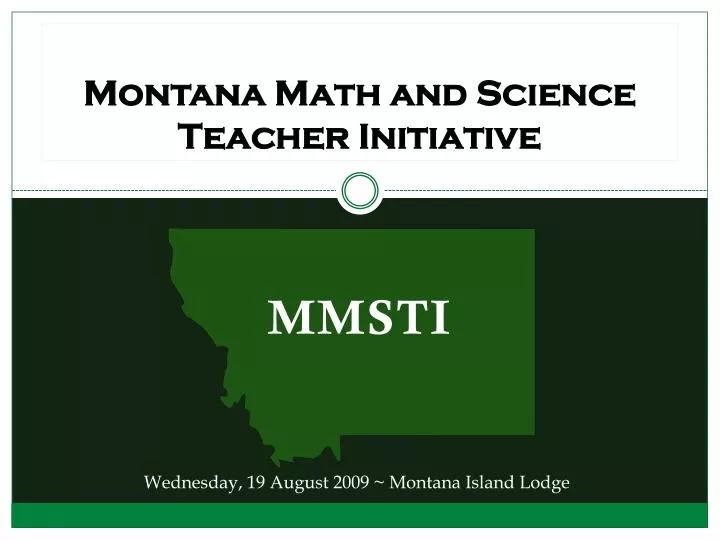 montana math and science teacher initiative