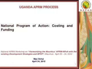 UGANDA APRM PROCESS